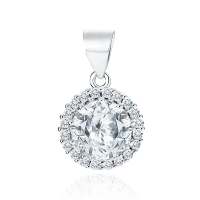 Srebrna zawieszka Cyrkonie, pr. 925