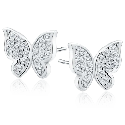 Srebrne kolczyki Motyle, pr. 925