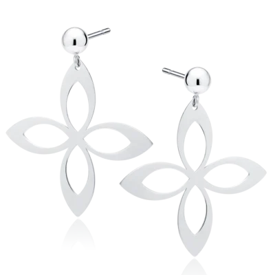 Kolczyki srebrne Koniczyna, pr. 925