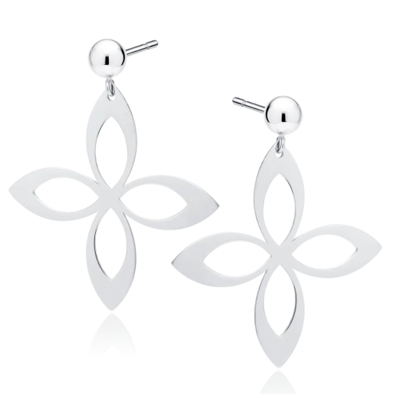 Kolczyki srebrne Koniczyna, pr. 925