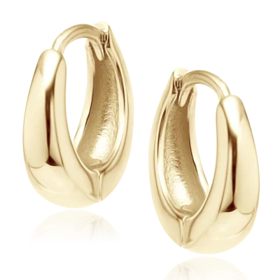 Kolczyki srebrne pozłacane Koła, pr. 925