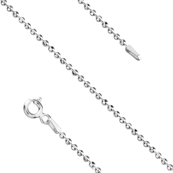 Srebrny łańcuszek Kulki, sz. 1,8 mm, pr. 925