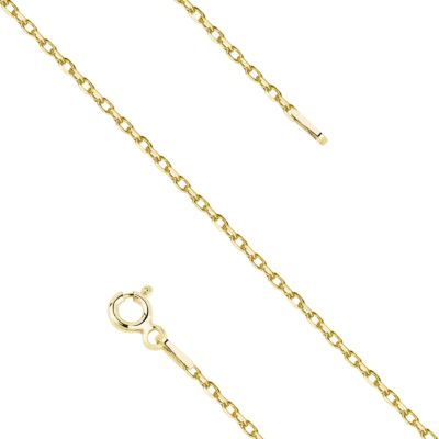 Srebrny pozłacany łańcuszek Ankier (sz. ~1,5 mm), pr. 925
