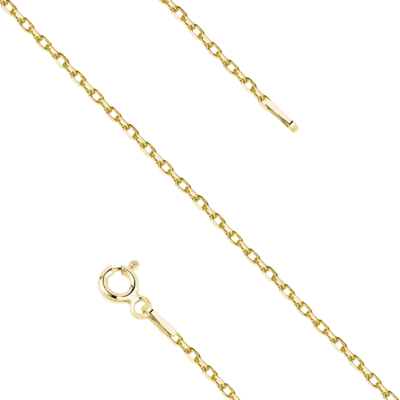 Srebrny pozłacany łańcuszek Ankier (sz. ~1,5 mm), pr. 925