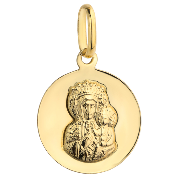 Medalik złoty Matka Boska Częstochowska, pr. 585