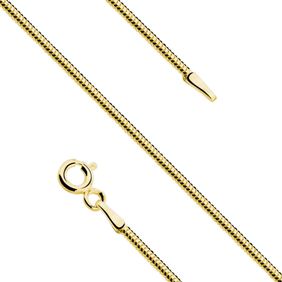 Srebrny pozłacany łańcuszek Linka, pr. 925 (sz. 1,3 mm)