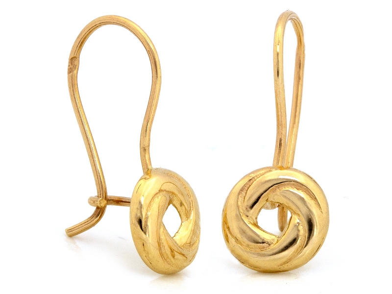 Kolczyki złote Spirale, pr. 585