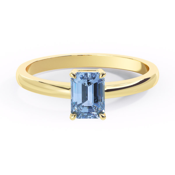 Pierścionek złoty Topaz Swiss Blue, pr. 585