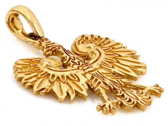 Zawieszka złota Orzeł w koronie, pr. 585