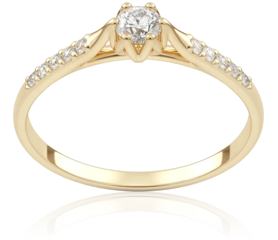 Pierścionek złoty z Brylantami 0.24 ct, pr. 585