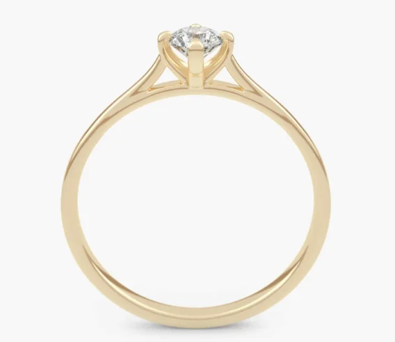Pierścionek złoty z Brylantem 0,25 ct, pr. 585