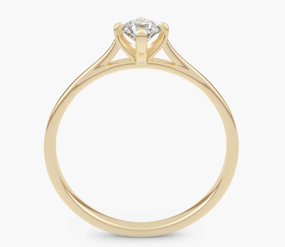 Pierścionek złoty z Brylantem 0,25 ct, pr. 585