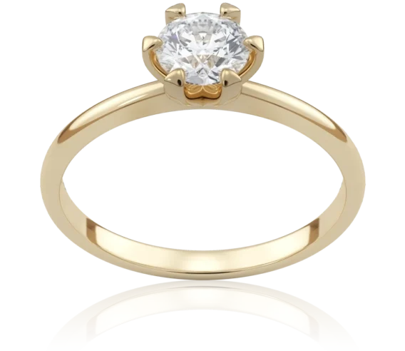 Pierścionek złoty z Diamentem Laboratoryjnym 0,54 ct, pr. 585