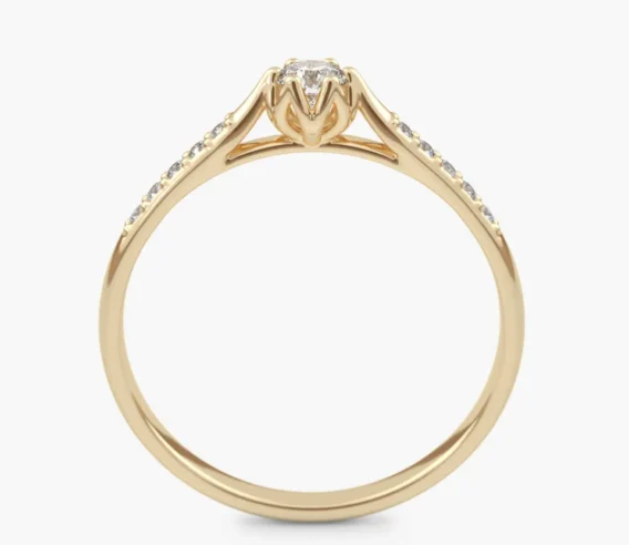 Pierścionek złoty z Brylantami 0.24 ct, pr. 585