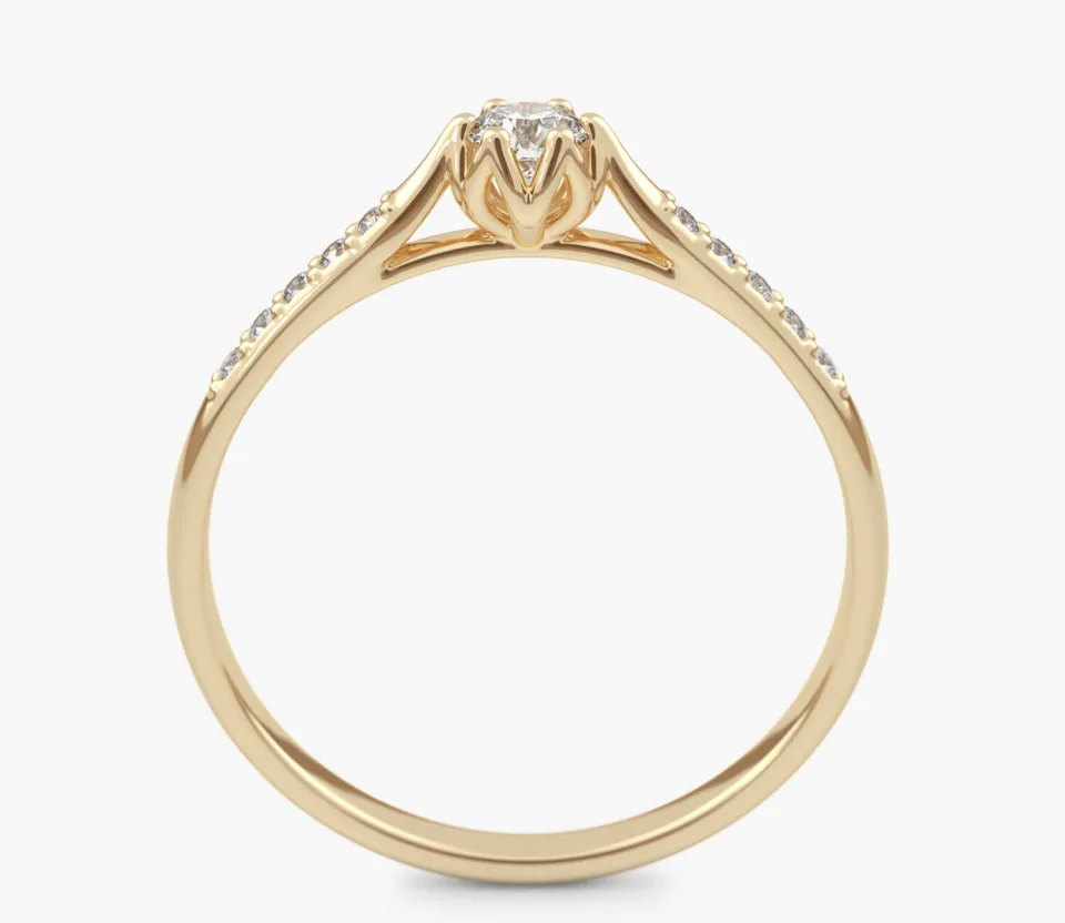 Pierścionek złoty z Brylantami 0.24 ct, pr. 585