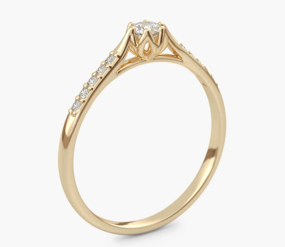 Pierścionek złoty z Brylantami 0.24 ct, pr. 585
