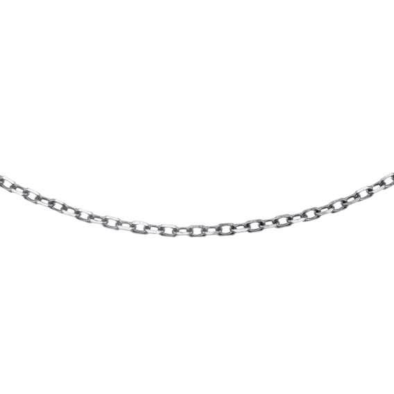 Srebrny łańcuszek ankier diamentowany, rodowany (sz. ~1,4 mm), pr. 925