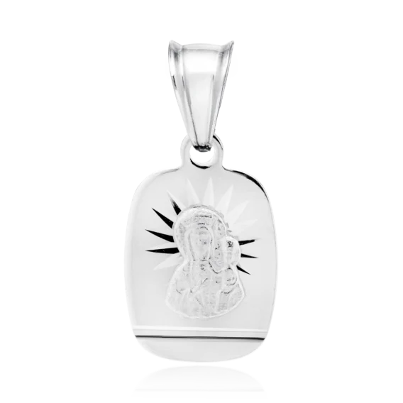 Medalik srebrny Częstochowska, diamentowanie, pr. 925