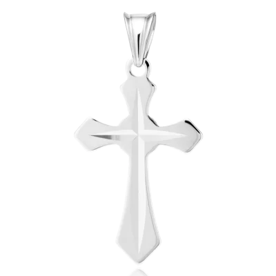 Krzyżyk srebrny Diamentowany, pr. 925