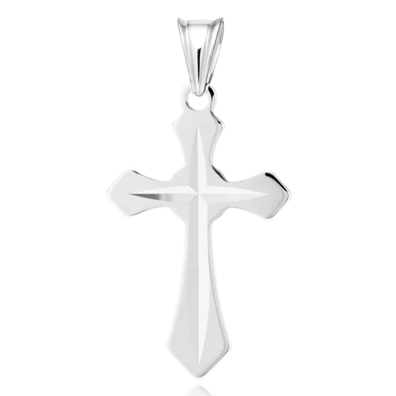 Krzyżyk srebrny Diamentowany, pr. 925