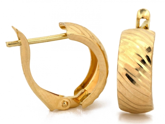 Kolczyki złote Diamentowane, pr. 585