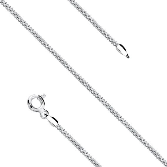 Bransoletka srebrna Popcorn (sz. 1,2 mm), pr. 925