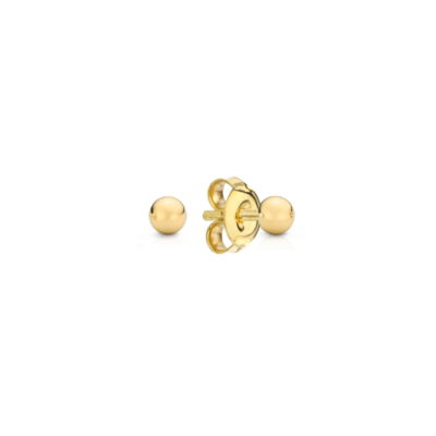 Kolczyki złote Kulka 3 mm, pr. 585