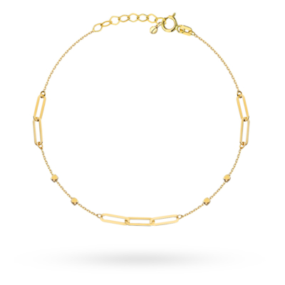 Bransoletka złota Ogniwa, kostki, pr. 585