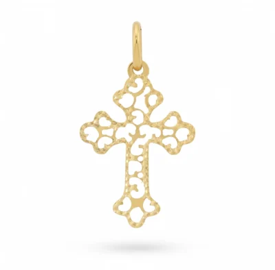 Krzyżyk złoty Ażur, pr. 585