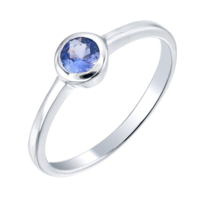 Pierścionek srebrny Tanzanit, pr. 925