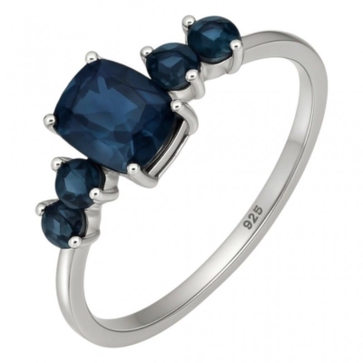 Pierścionek srebrny Topaz London Blue, pr. 925