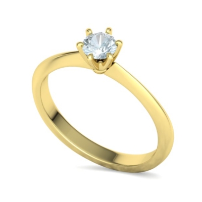 Pierścionek złoty z Brylantem 0.31 ct, pr. 585