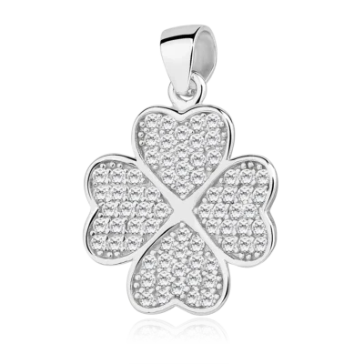 Srebrna zawieszka Koniczyna z cyrkoniami, pr. 925