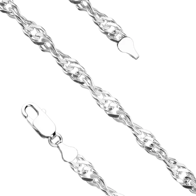 Bransoletka srebrna Singapur, sz. 4,2 mm, pr. 925